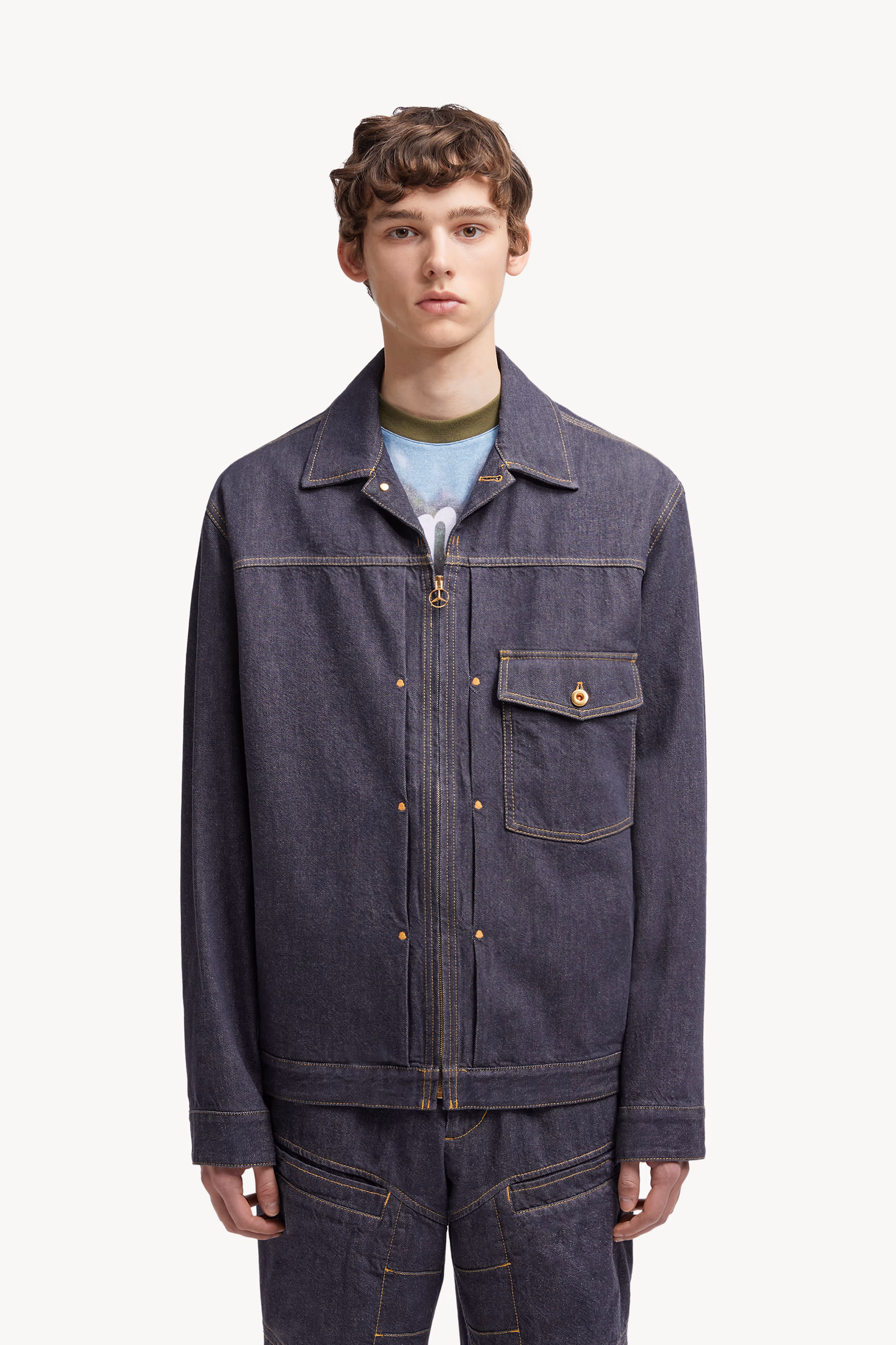 Chaqueta vaquera Moncler x Mercedes-Benz de NIGO Nepit Hombre Azul Denim Moncler 3